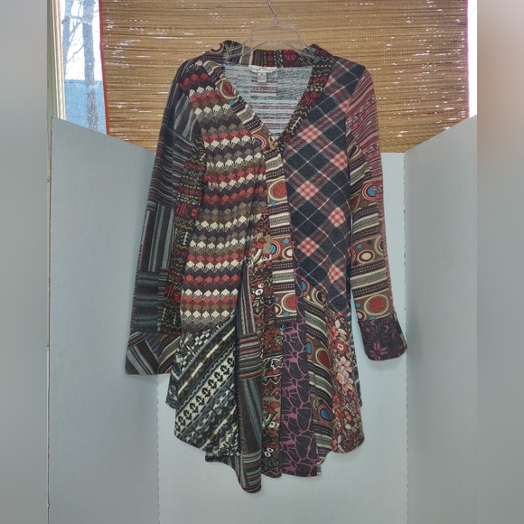 Sacred Threads Long Patchwork Tunic - Picture 1 of 8